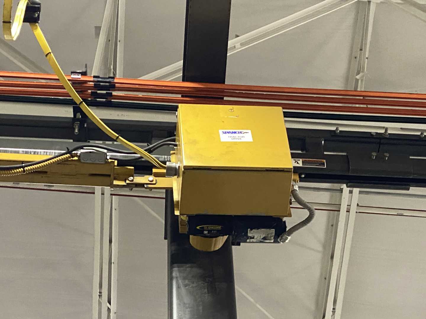 Spanco Freestanding Workstation Bridge 2000 Lbs. Max Capacity 26' x 54' x 18' TS w/ CM Lodestar 1Ton Hoist. 460V, 3-Phase, 1 HP