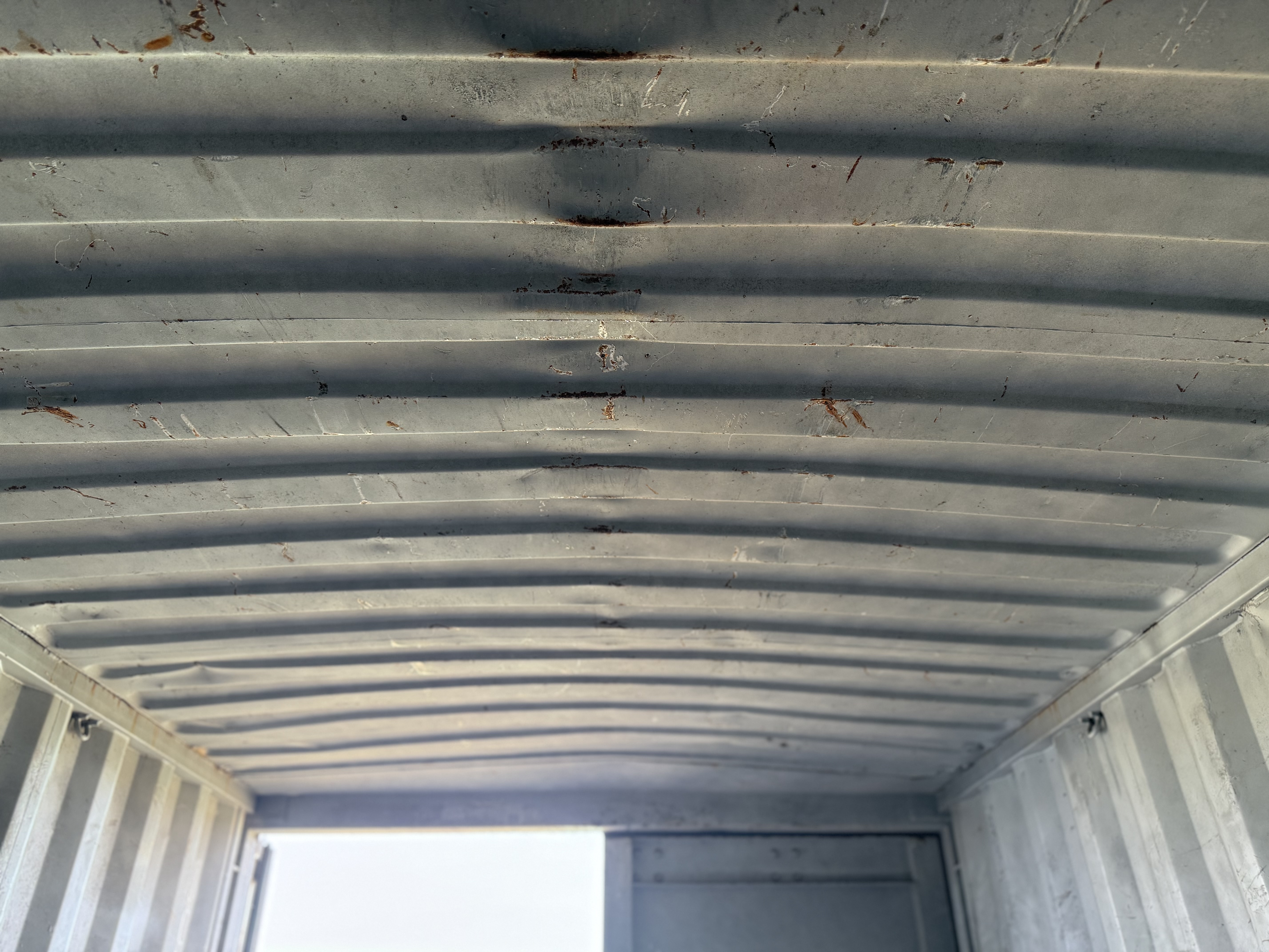 20' Container USED WIND & WEATHER TIGHT GRADE C, STANDARD 8'6" TALL 2 DOOR pockets std handles