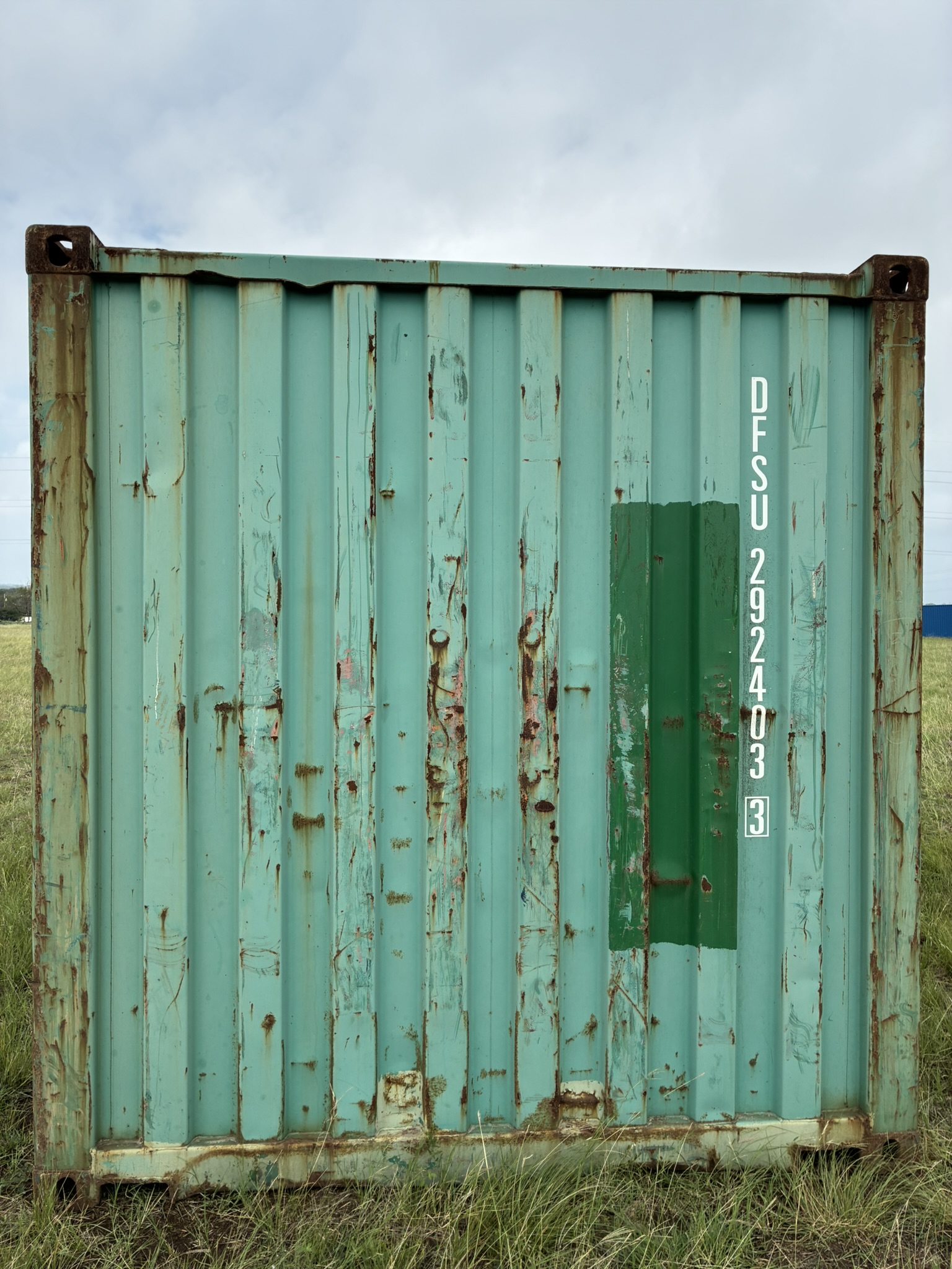 20' Container USED WIND & WEATHER TIGHT GRADE C, STANDARD 8'6" TALL 2 DOOR pockets std handles