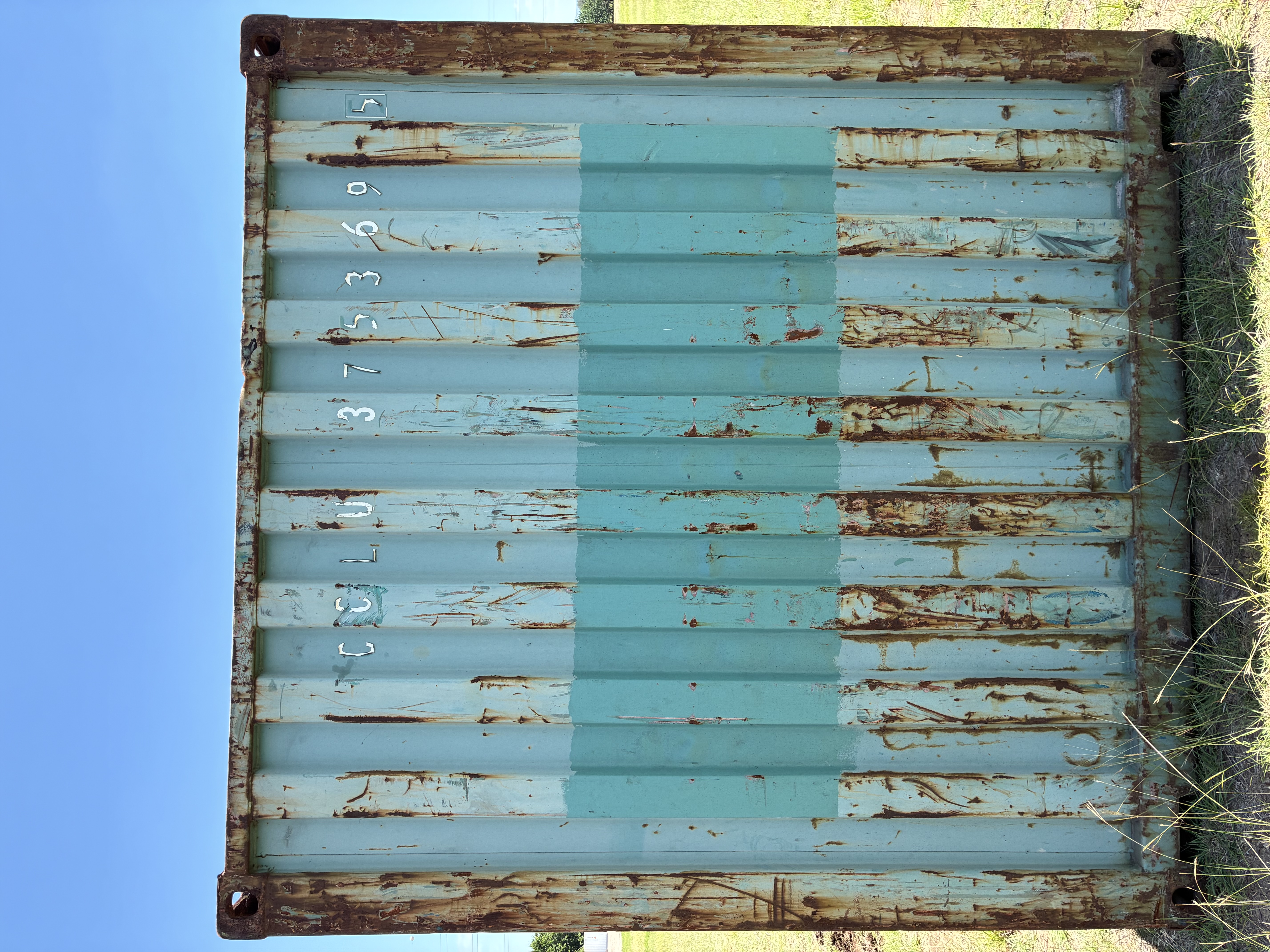 20' Container USED WIND & WEATHER TIGHT GRADE C, STANDARD 8'6" TALL 2 DOOR pockets std handles