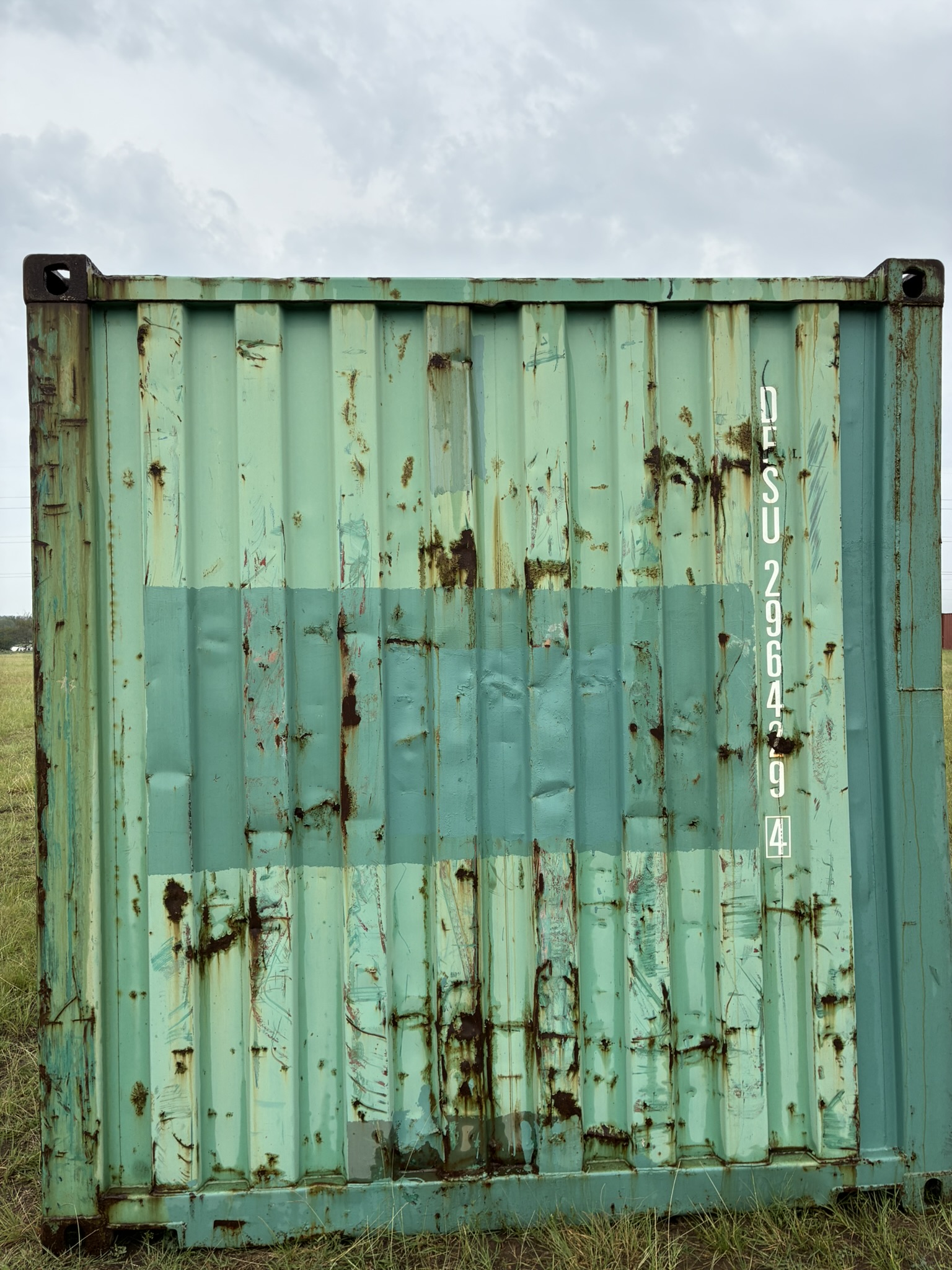 20' Container USED WIND & WEATHER TIGHT GRADE C, STANDARD 8'6" TALL 2 DOOR pockets std handles