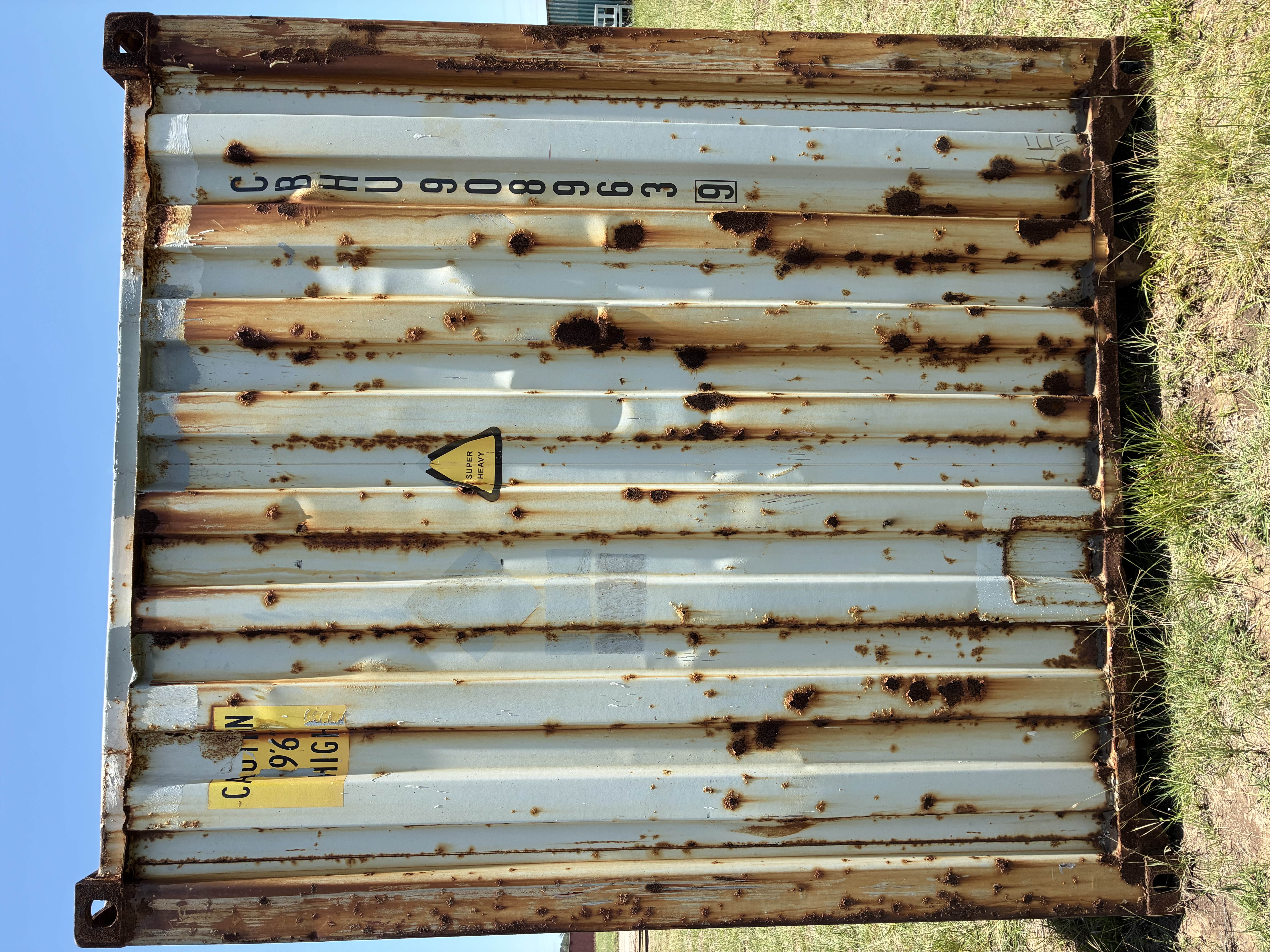 40' Container USED WIND AND WATER TIGHT, HIGH CUBE 9'6" TALL, RUST RED, 2 DOOR STD handles