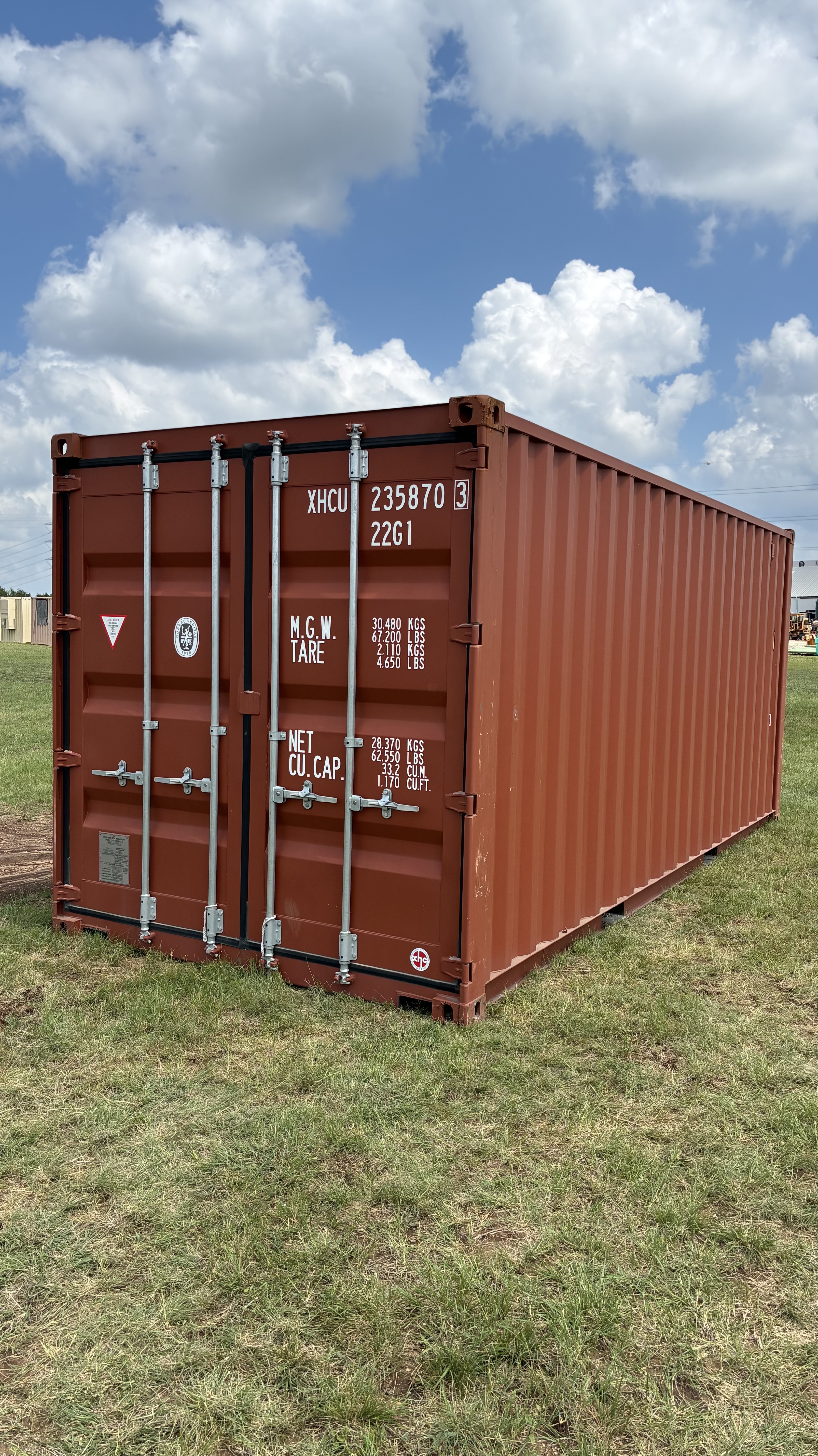 20ft Dry Van 2 Door Standard Handle - Lease Container - Minor dings & SCUFFS