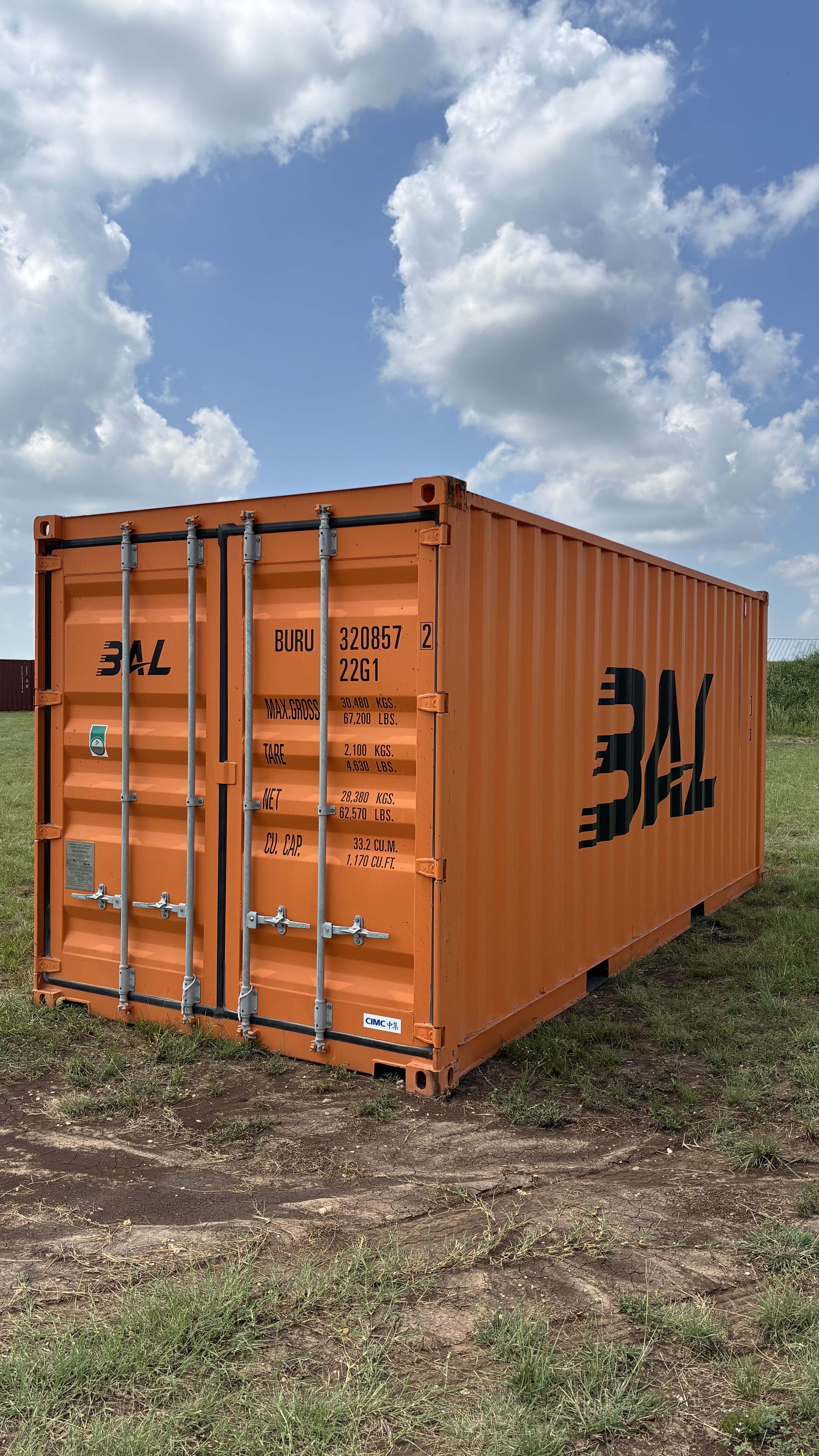 20ft Dry Van 2 Door Standard Handle - Lease Container - MINOR SCUFFS