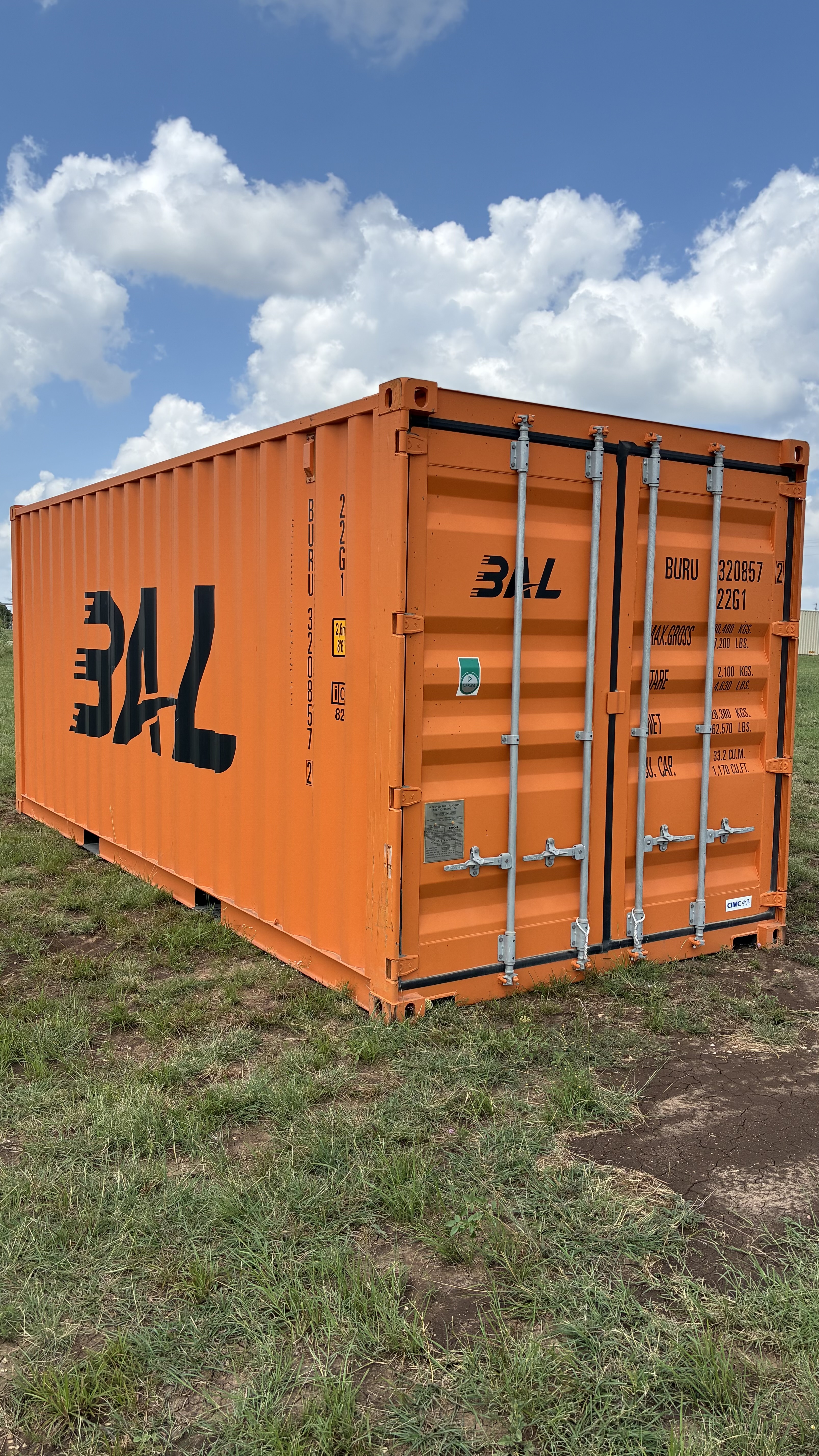 20ft Dry Van 2 Door Standard Handle - Lease Container - MINOR SCUFFS
