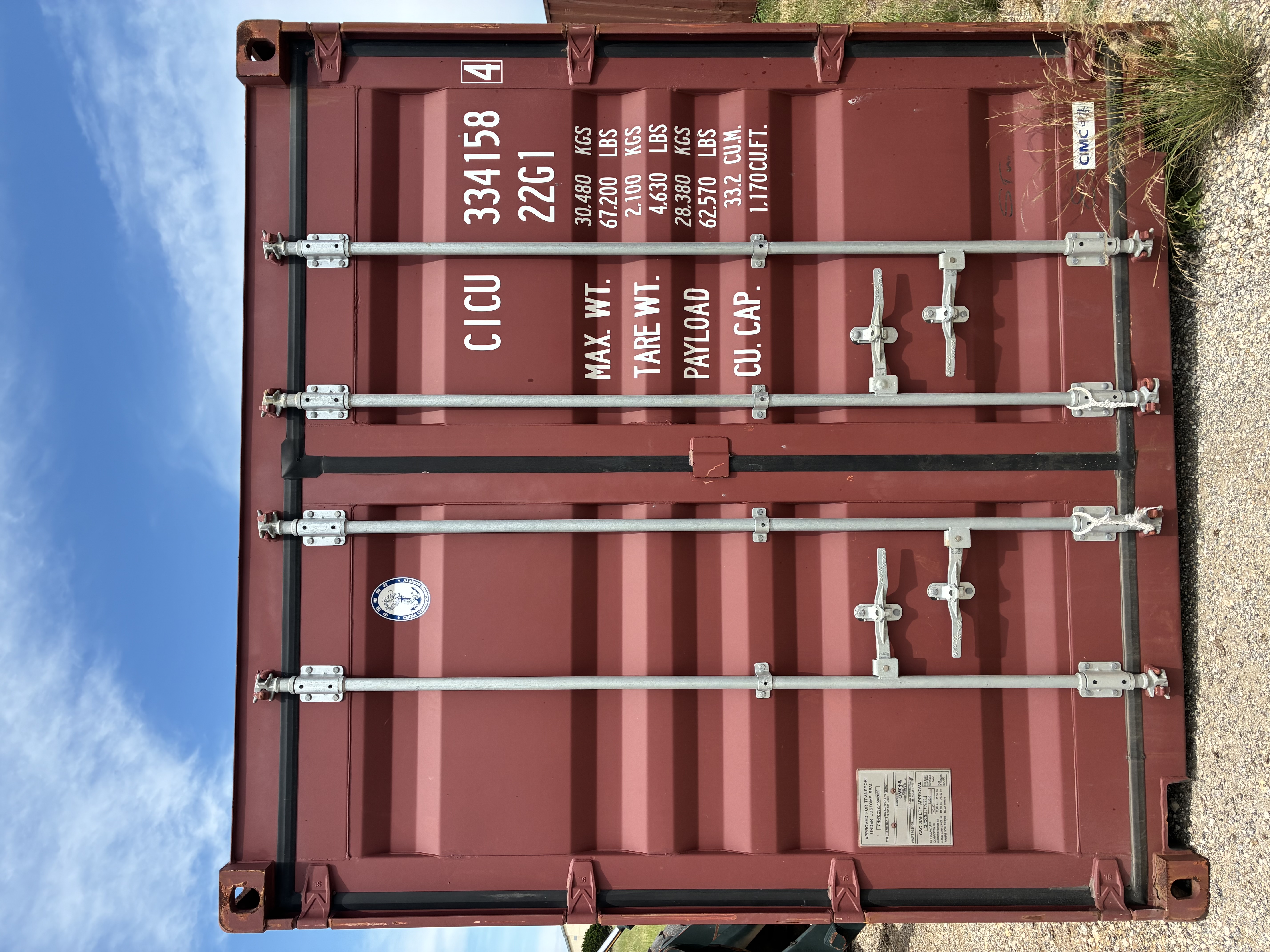 2022 20ft Dry Van 2 Door Standard Handle - Lease Container - MINOR DINGS / SCUFFS interior discoloration