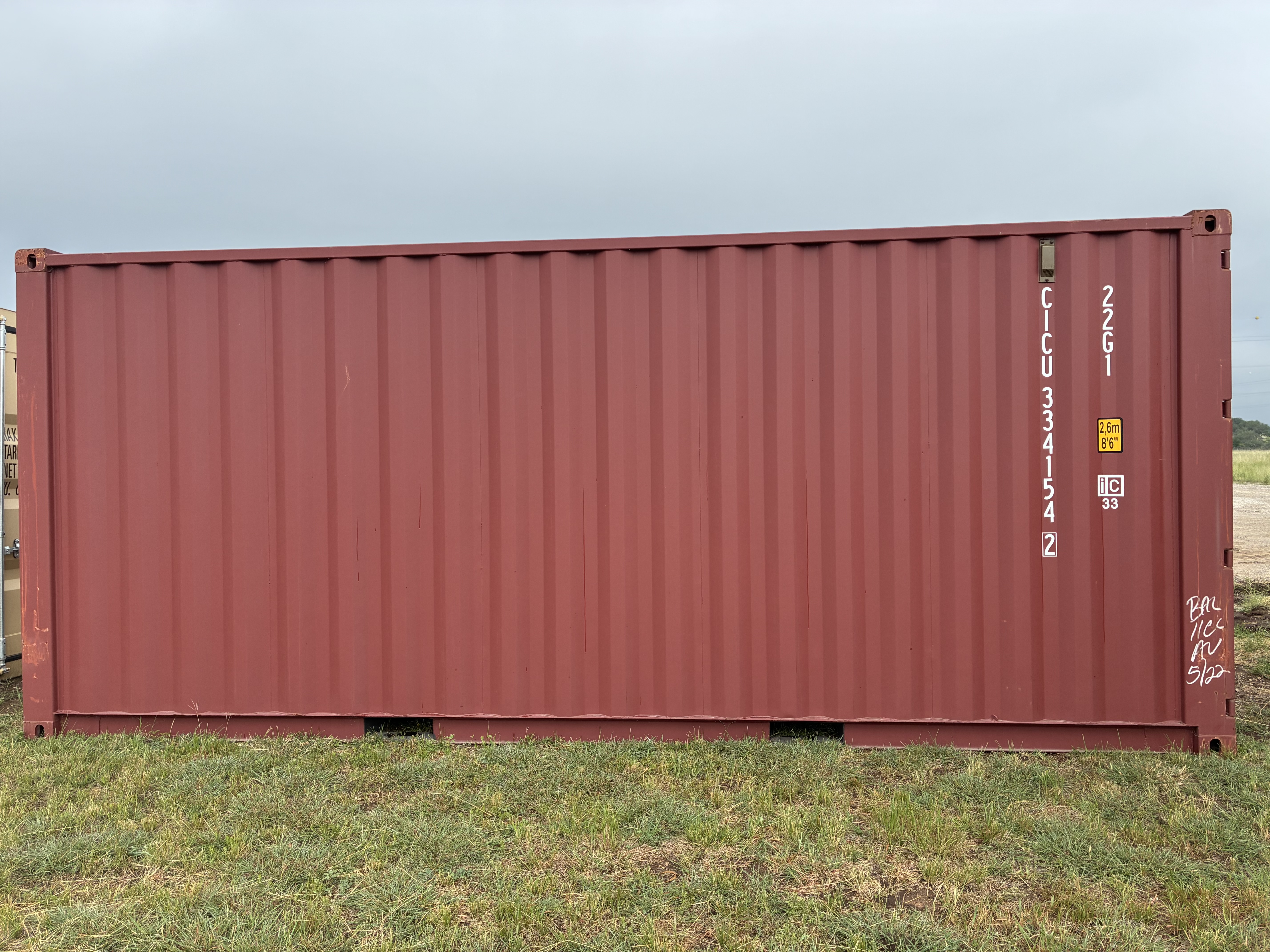 20ft Dry Van 2 Door Standard Handle - Lease Container - MINOR SCUFFS