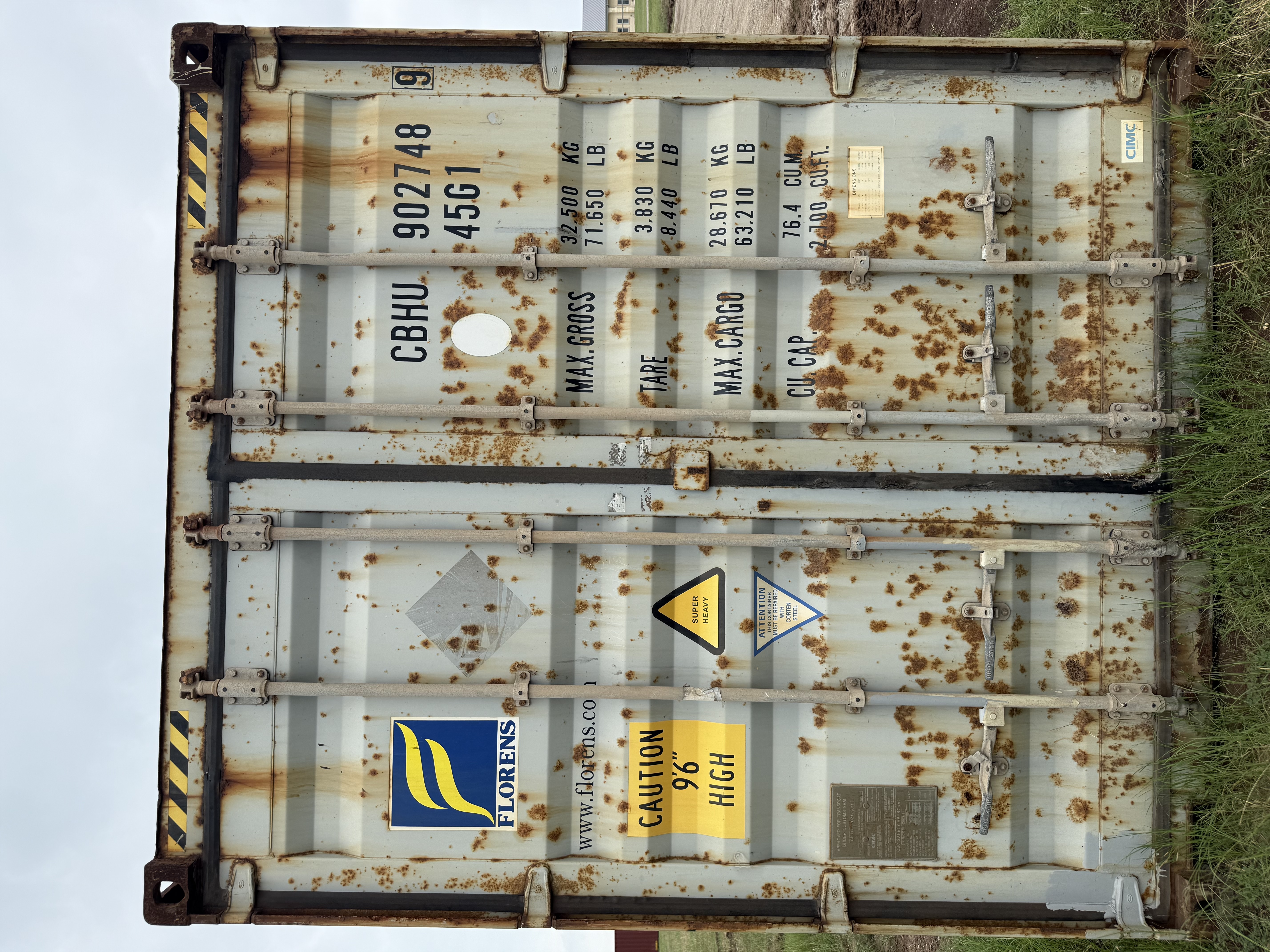 2011 40' Container USED WIND AND WATER TIGHT, HIGH CUBE 9'6" TALL 2 DOOR STD handles - 902748