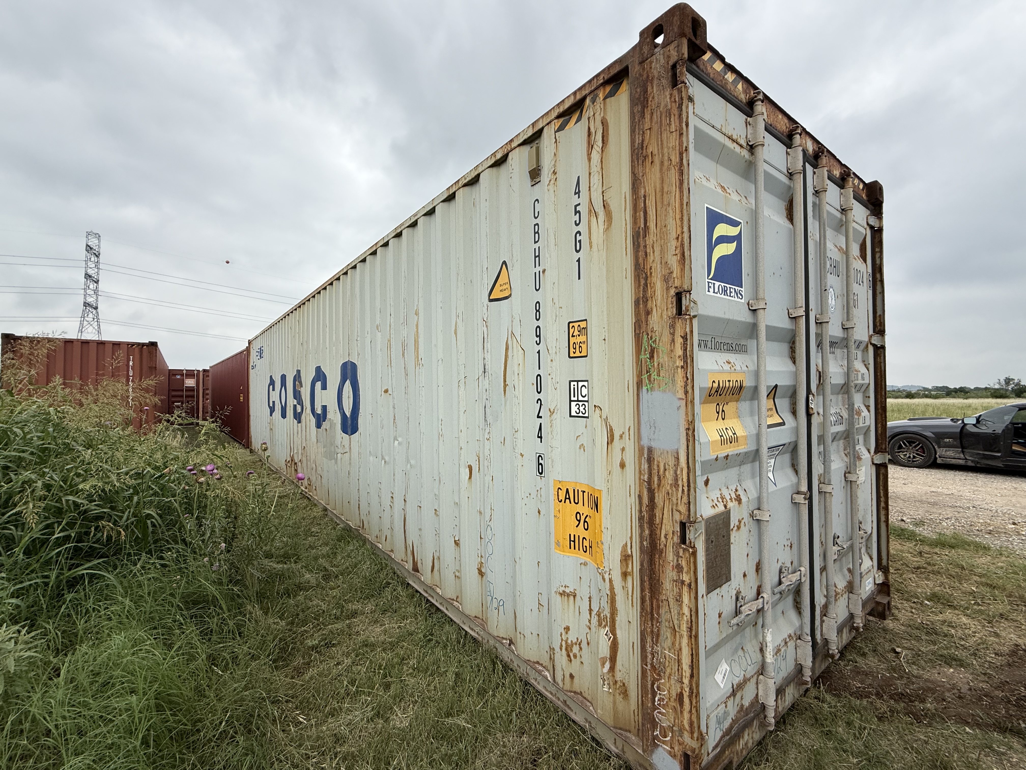 2010 40' Container USED WIND AND WATER TIGHT, HIGH CUBE 9'6" TALL, 2 DOOR STD handles - 891024
