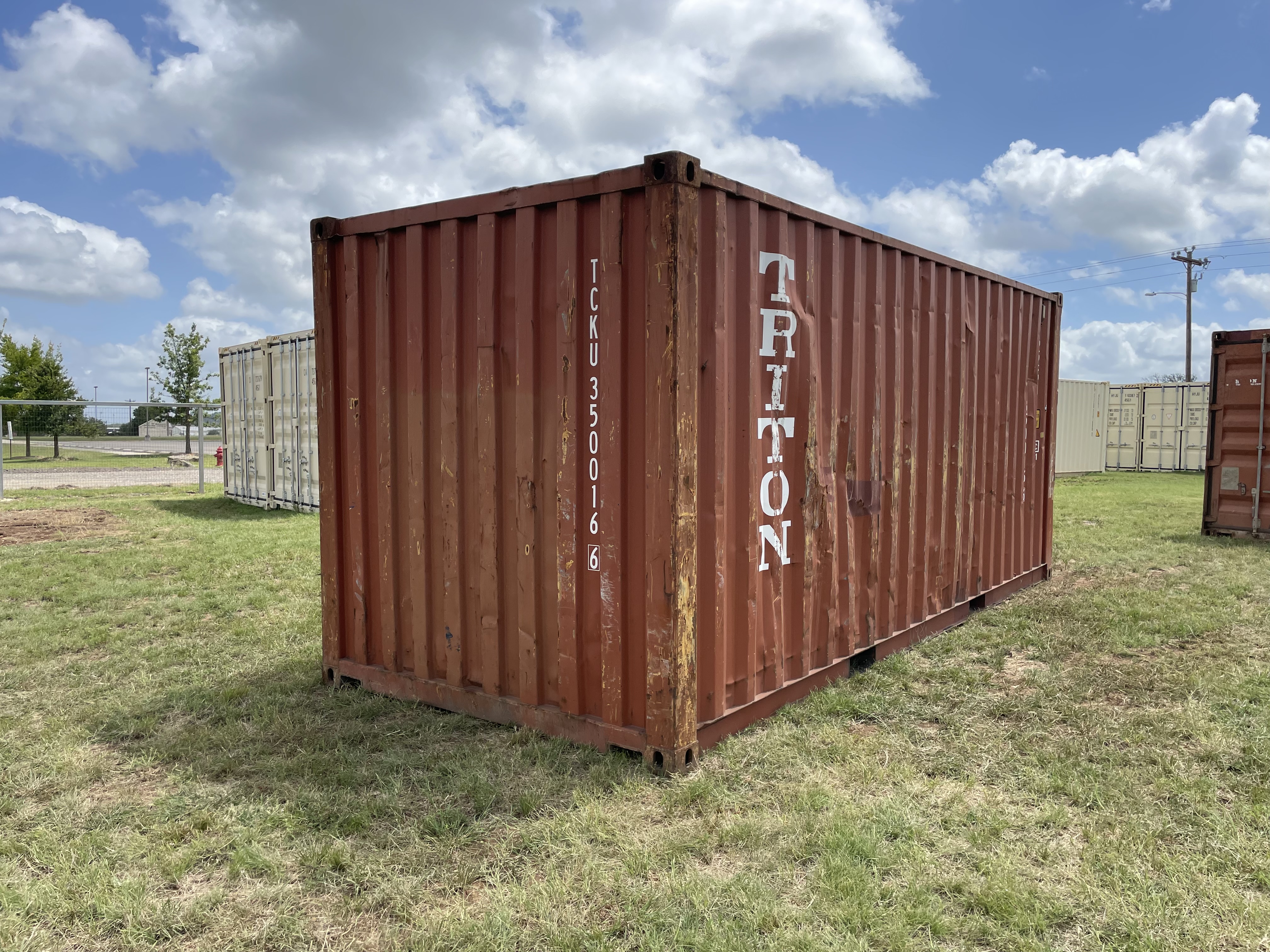 2008 20' Container USED WIND & WEATHER TIGHT GRADE B, STANDARD 8'6" TALL 2 DOOR pockets std handles - 350016