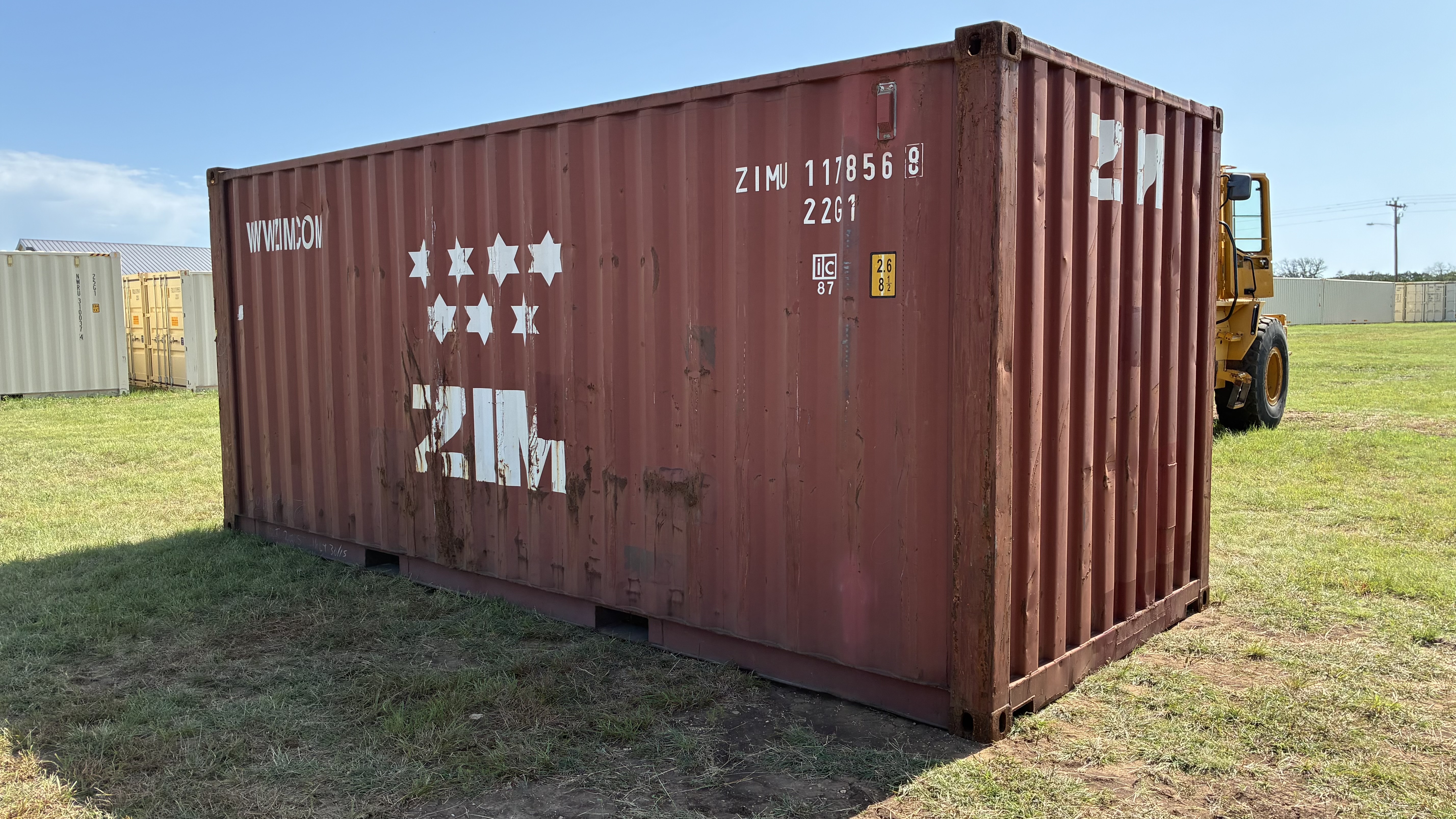 2007 20' Container USED WIND & WEATHER TIGHT GRADE B, STANDARD 8'6" TALL 2 DOOR pockets std handles - 117856