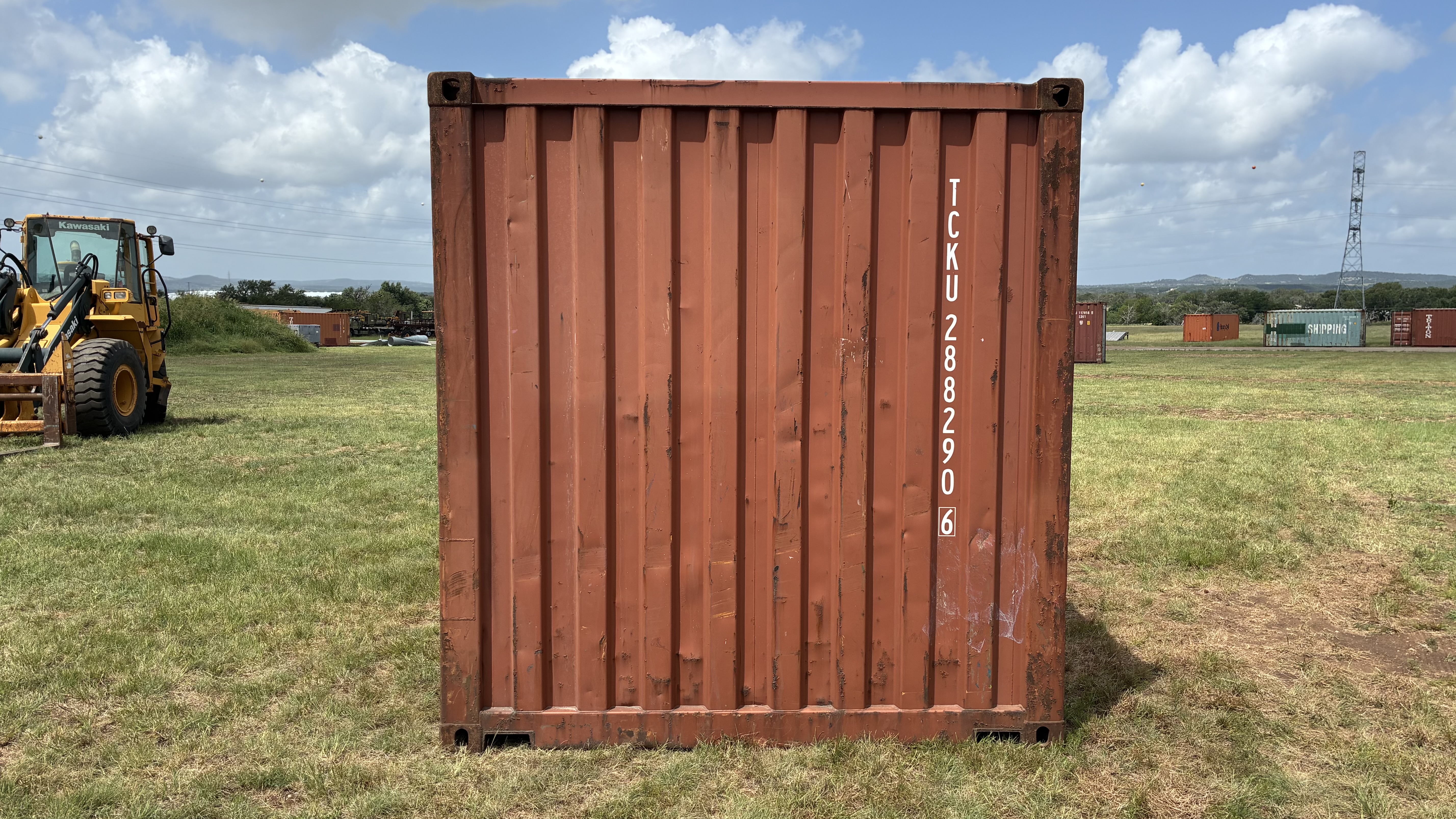 2007 20' Container USED WIND & WEATHER TIGHT GRADE B, STANDARD 8'6" TALL 2 DOOR pockets std handles - 288290
