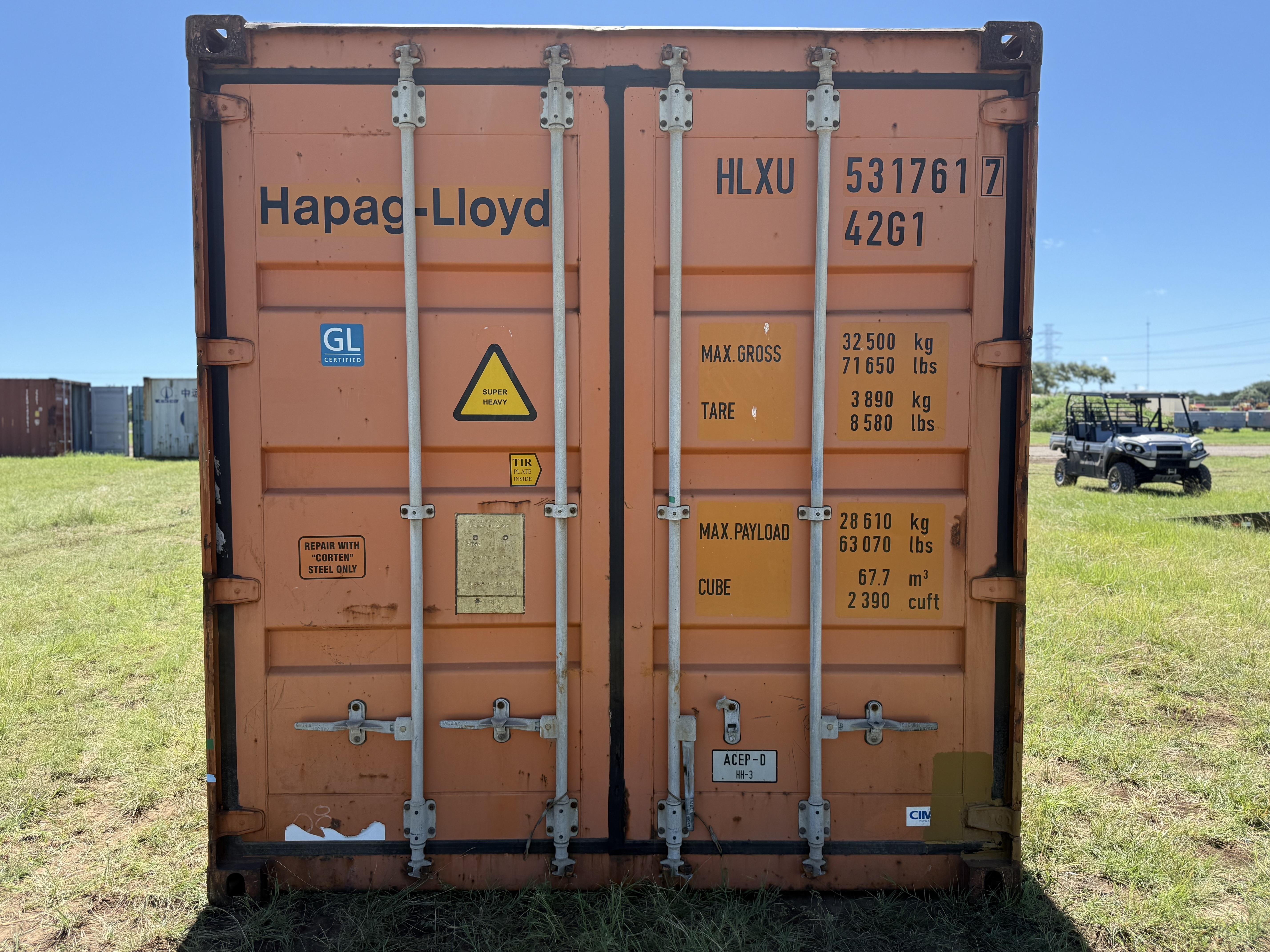 2008 40ft STD 8'6" Shipping Container 2 Door End STD handle - 531761