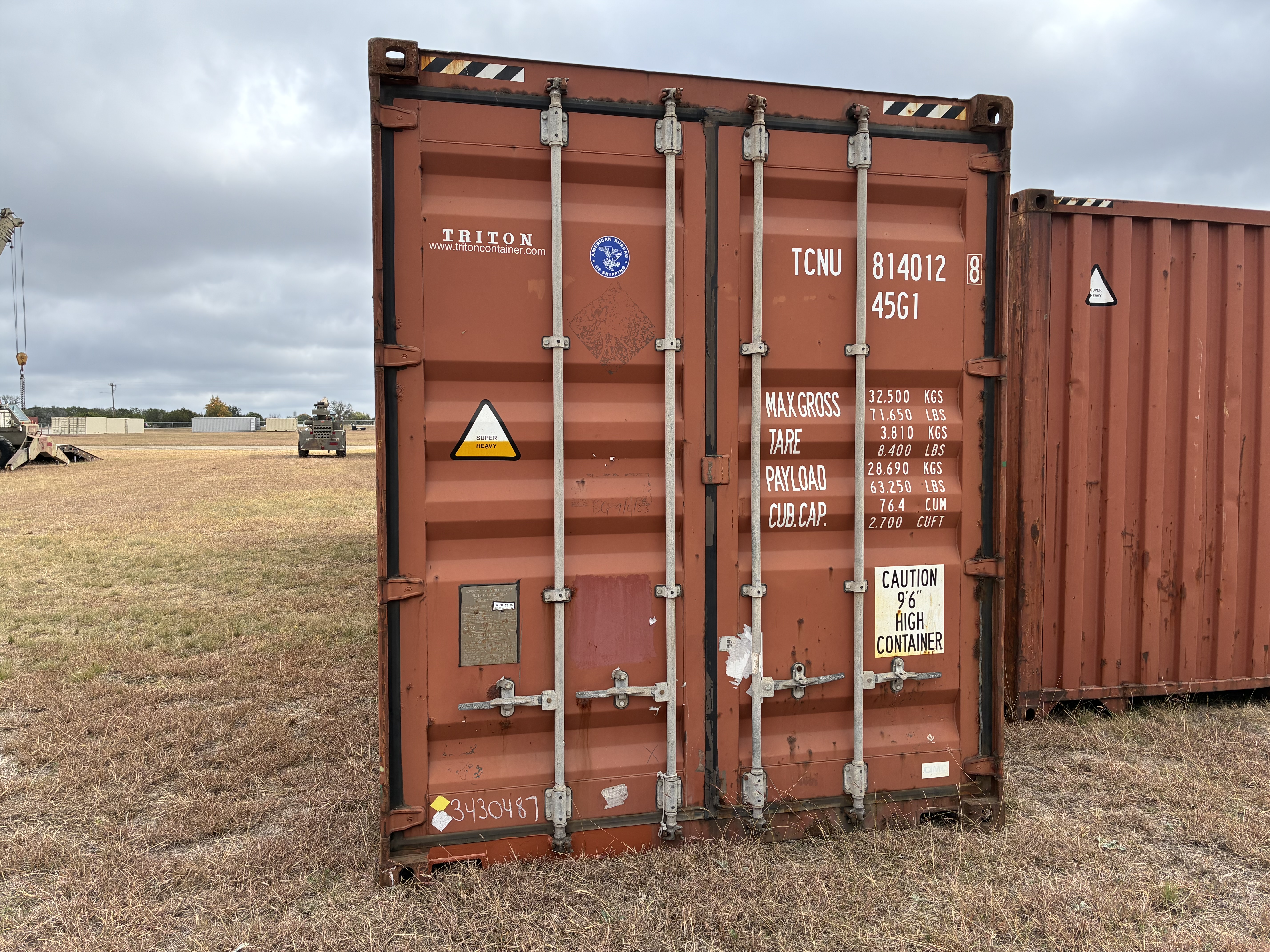 USED 40ft HC Rust Red Container Cargo Worthy