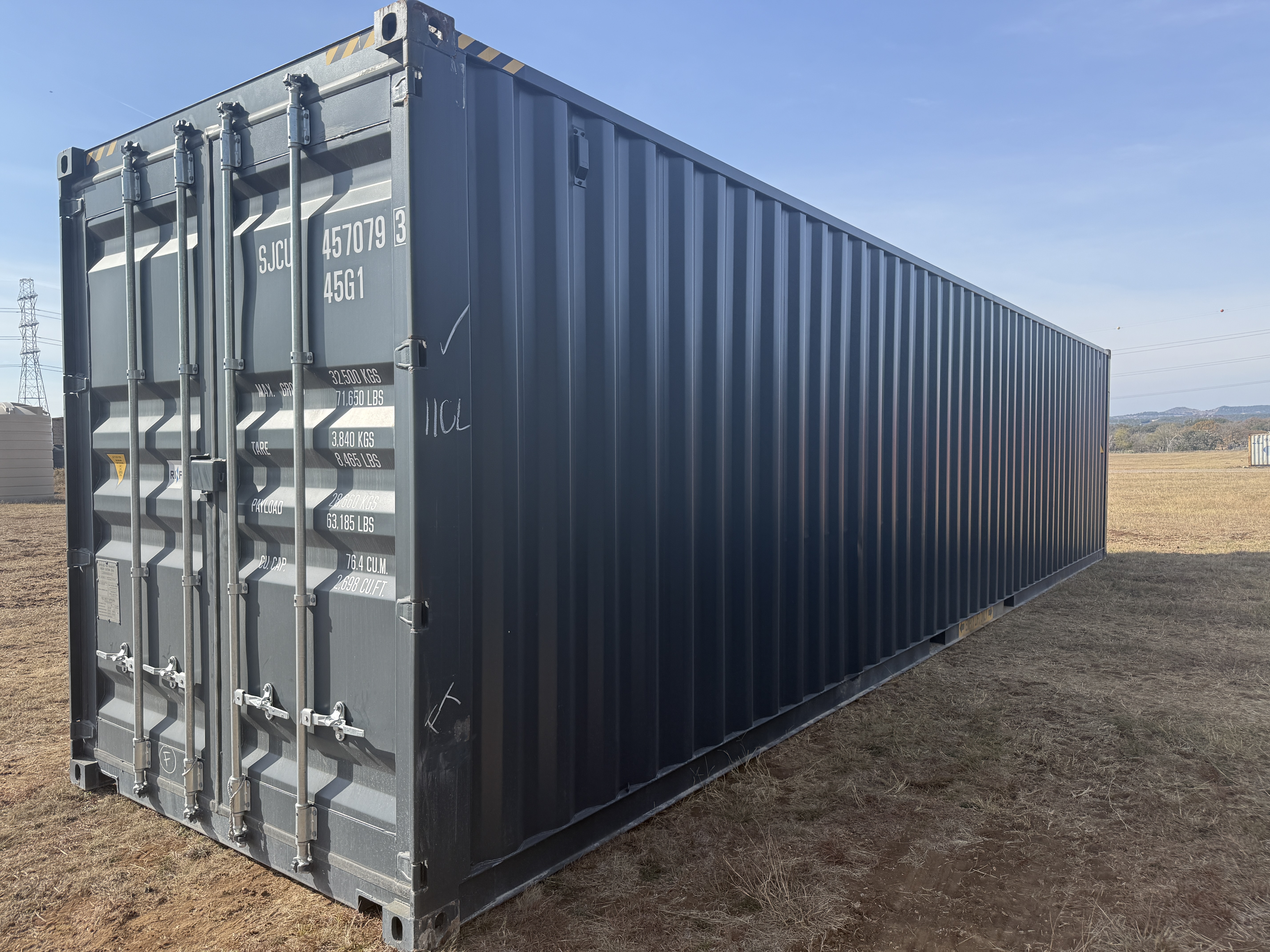 1 Trip 40ft High Cube Container - Minor Damage - Dark Grey - 457079