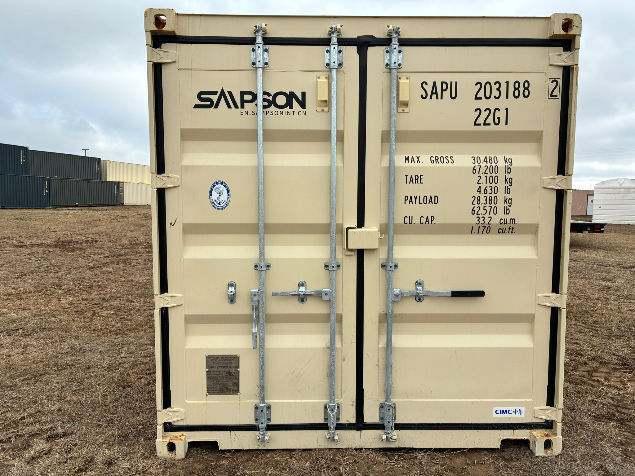 2025 - 1 trip 20ft Container RAL1015 - 203188