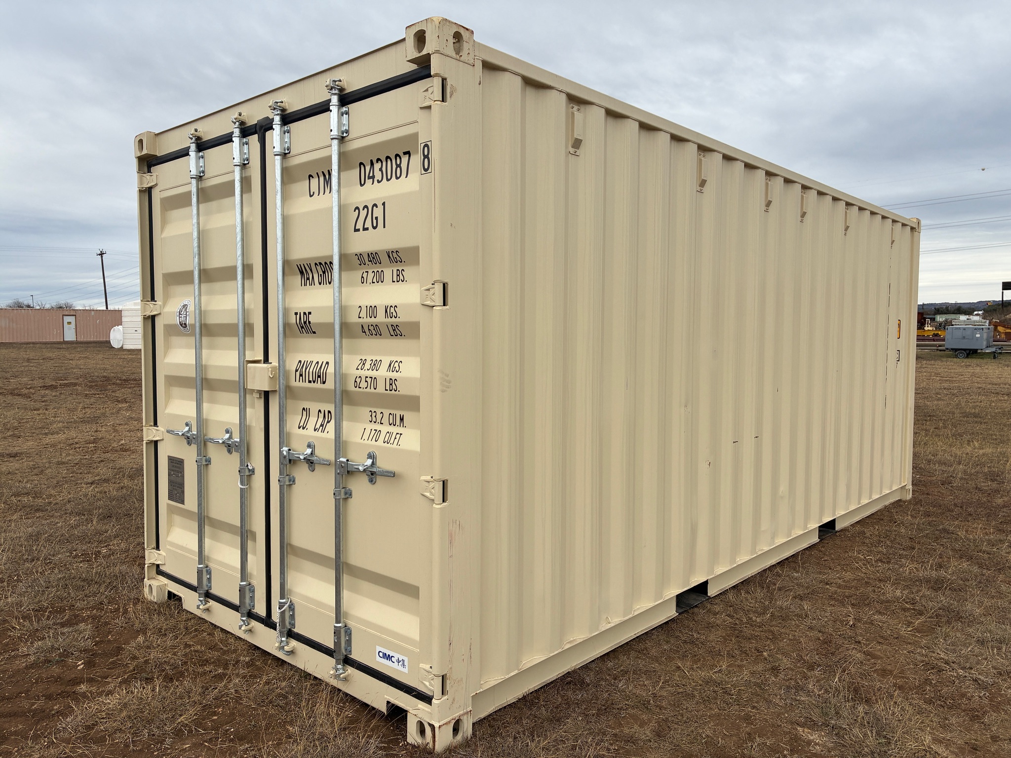 2025 - 1 trip 20ft Container TAN w/dents - 043087