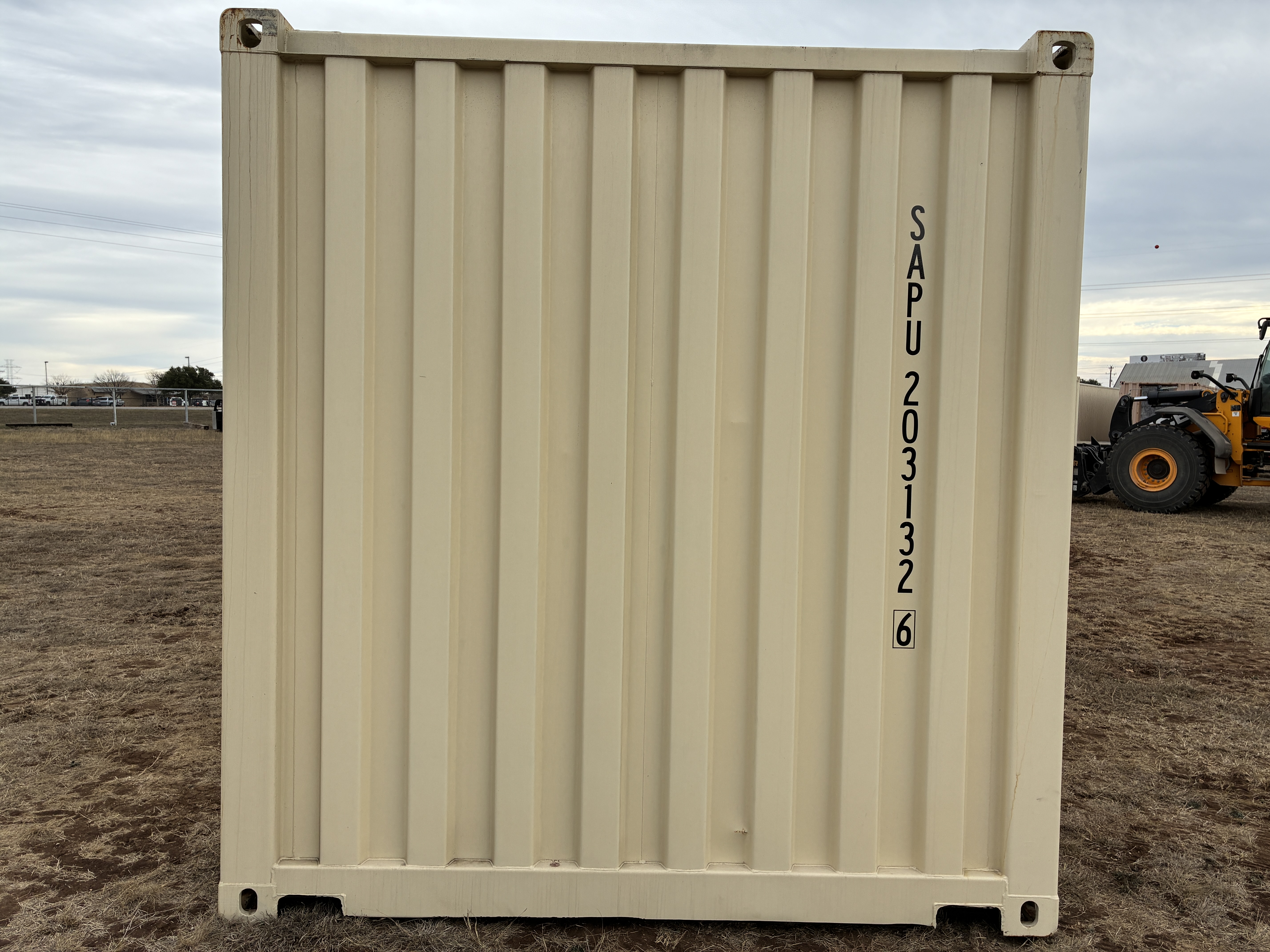 2025 - 20' Container NEW, STANDARD 8'6" TALL, LIGHT IVORY, 2 DOOR, Lock box & STD Handle - 203132